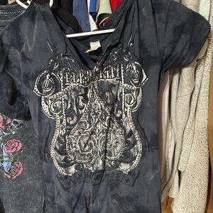 Affliction Kids Graphic Tee - Black and Gray